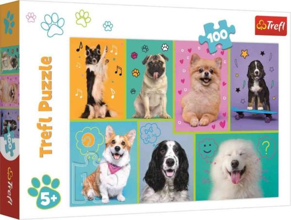 TREFL Puzzle V psom svete papír, 100 dílků