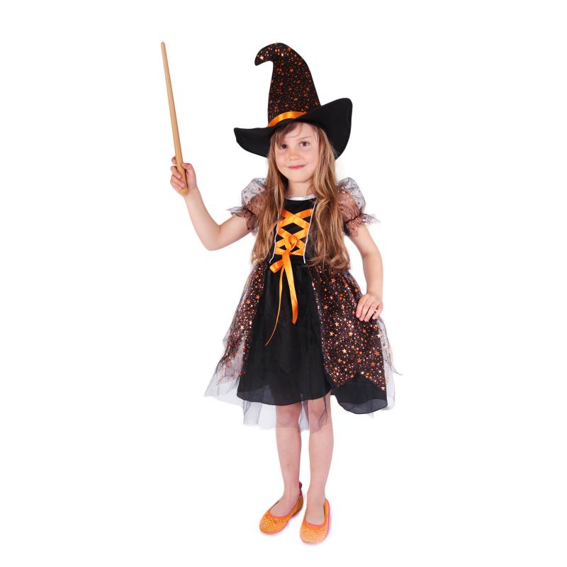 Detský kostým čarodejnica s hviezdičkami (L)
