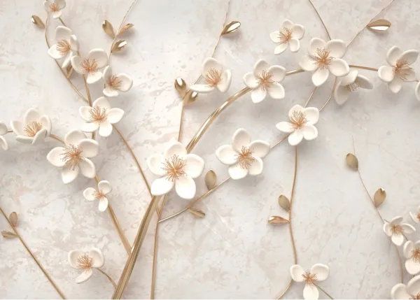 Tapeta Cream flowers