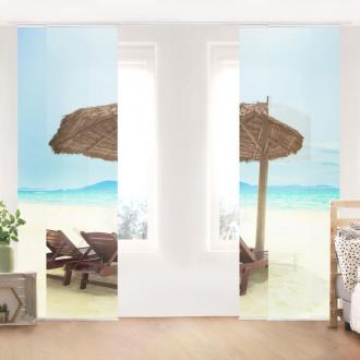 Súprava posuvnej záclony - Pláž snov - 4 panely