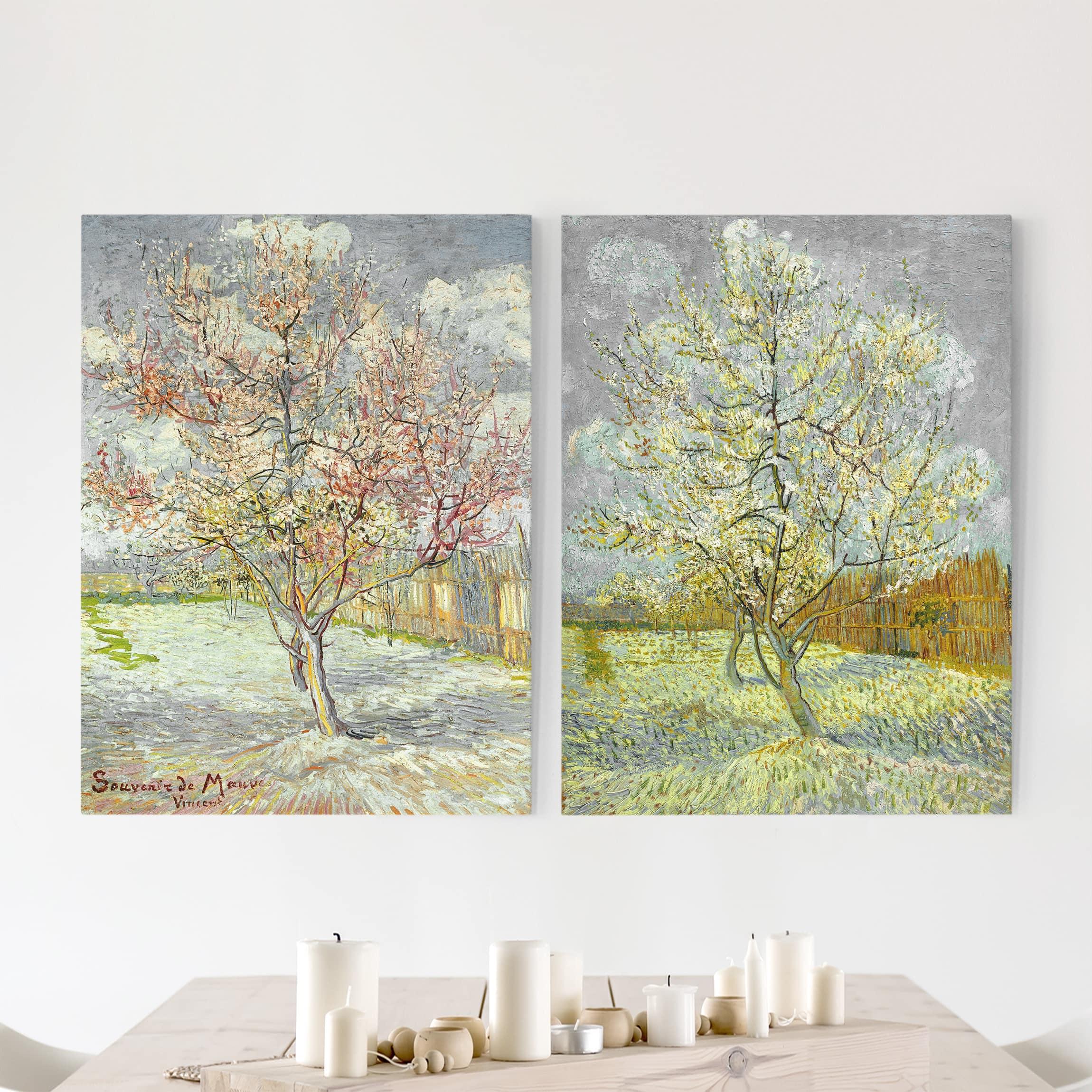 Dvojdielny obraz Vincent Van Gogh - Ovocný strom v záhrade 4:3