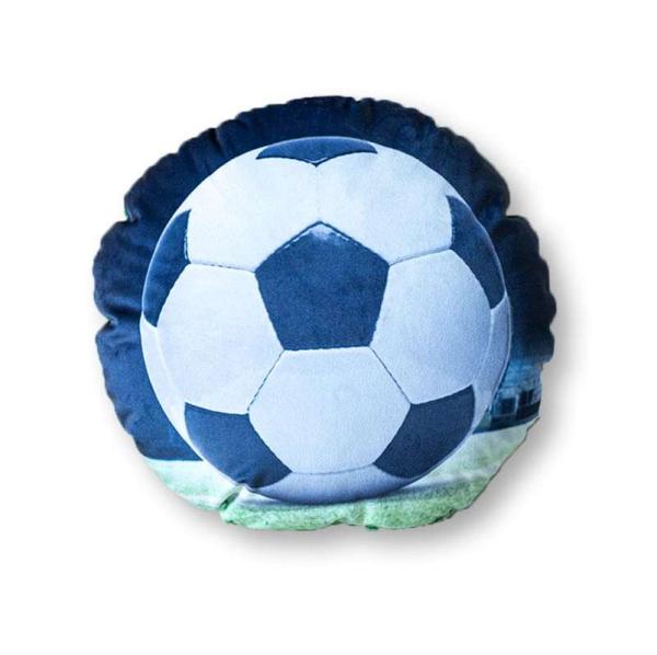 DETEXPOL Tvarovaný mikroplyšový vankúšik Futbalová lopta Polyester, průměr 33 cm
