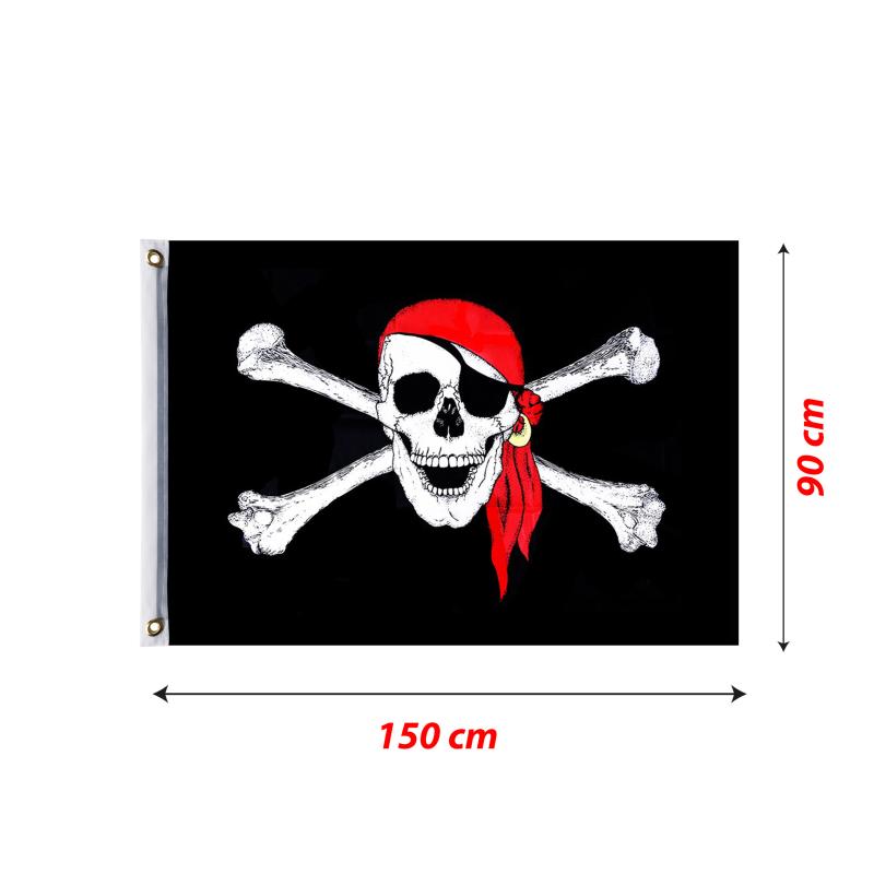 Vlajka pirátská 90x150 cm