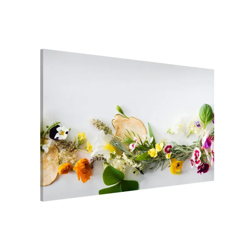 Magnetické obrazy Čerstvé bylinky s jedlými kvetmi