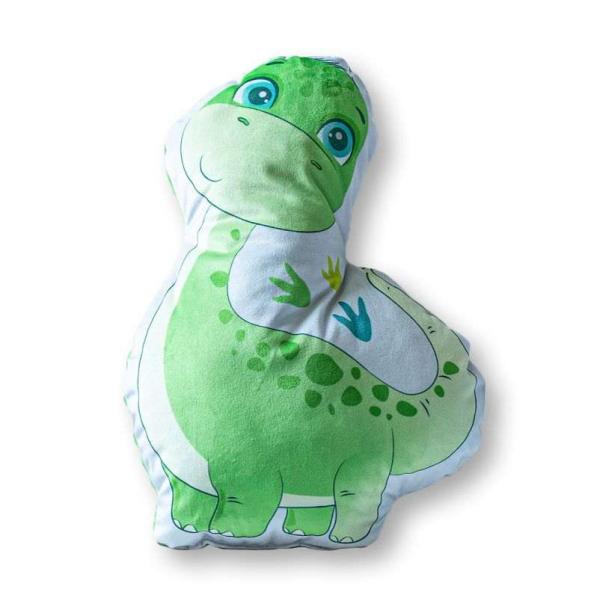 DETEXPOL Tvarovaný mikroplyšový vankúšik Dino Polyester, 34x24 cm