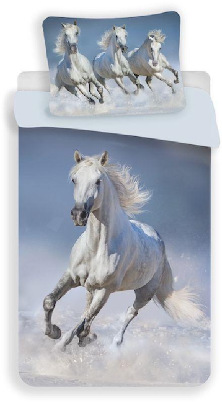 JERRY FABRICS Obliečky Horses white  Bavlna, 140/200, 70/90 cm