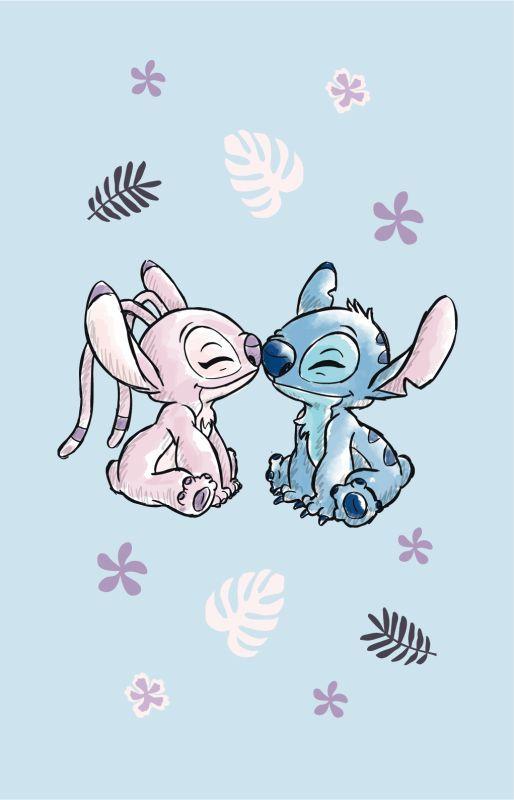 JERRY FABRICS Detský uterák Lilo and Stitch Light blue Bavlna - Froté, 50/30 cm