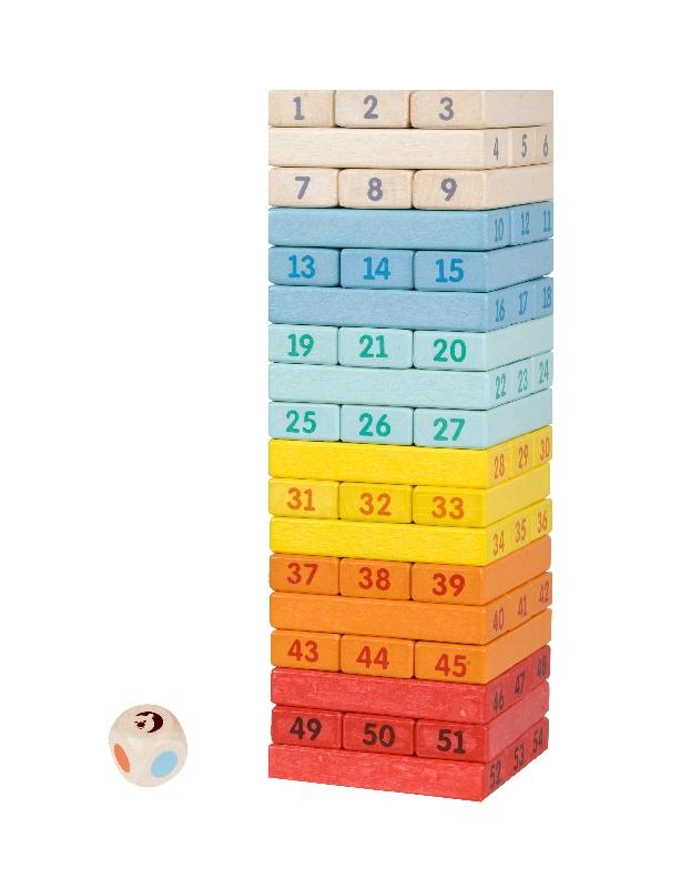 Hra drevená s číslami / Jenga 55 ks