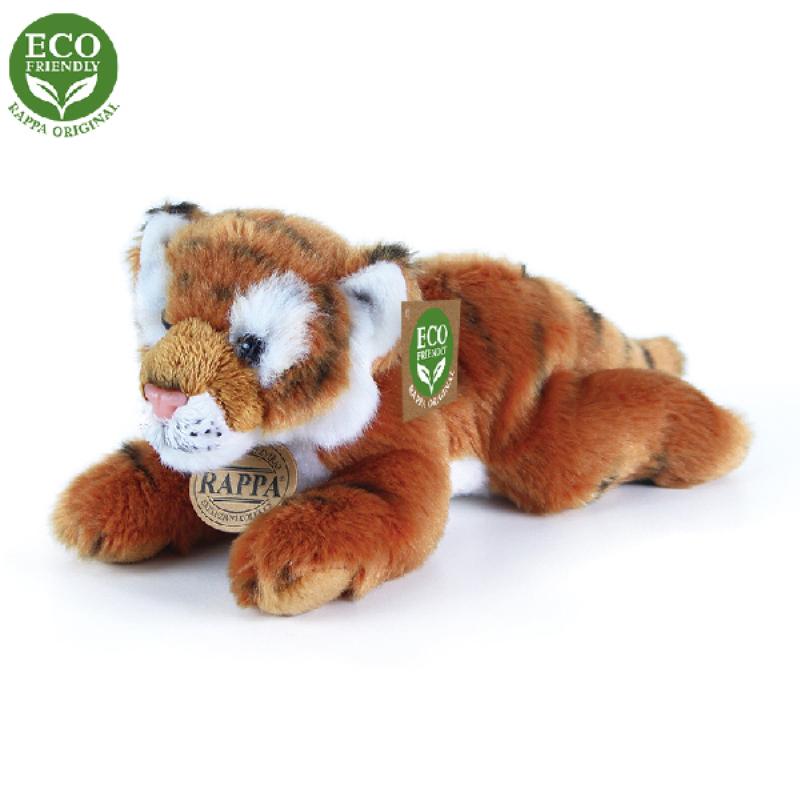Plyšový tiger hnedý ležiaci, 17 cm ECO-FRIENDLY