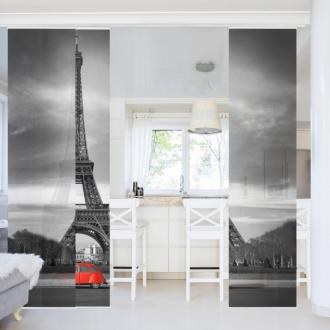 Súprava posuvnej záclony -Spot v Paríži -3 panely