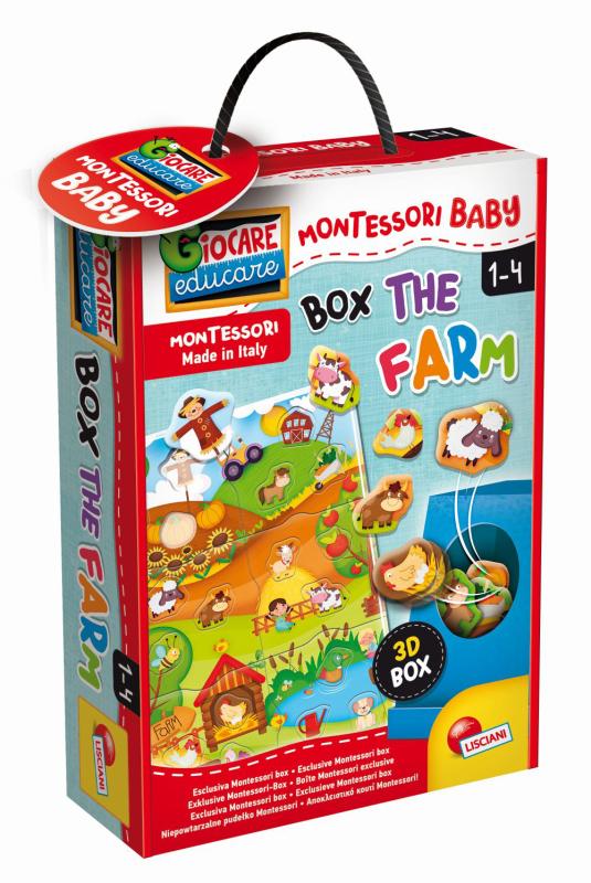 MONTESSORI BABY BOX PLAY FARM - Vkladačka