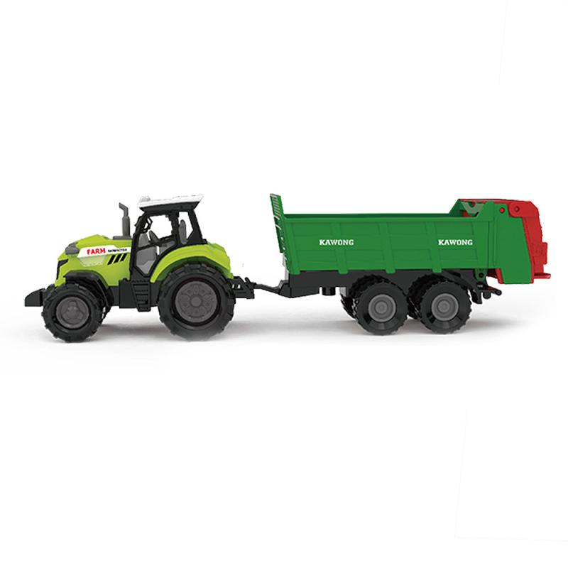 Traktor so zvukom a svetlom so zelenou vlečkou