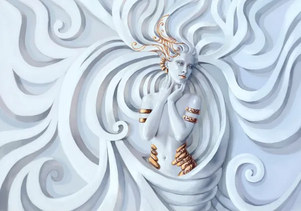 Tapeta 3D White heavenly goddess