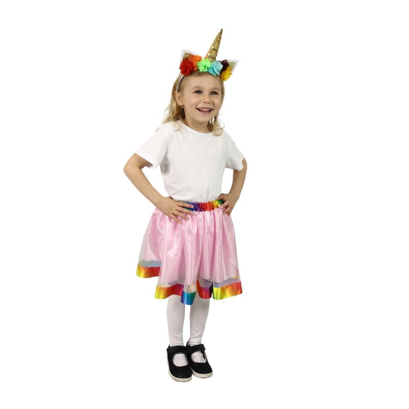 Detský kostým TUTU sukne jednorožec s čelenkou