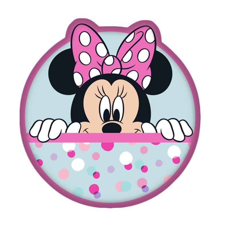 JERRY FABRICS Tvarovaný mikroplyšový vankúšik Minnie Dots 02 Polyester, 32 cm