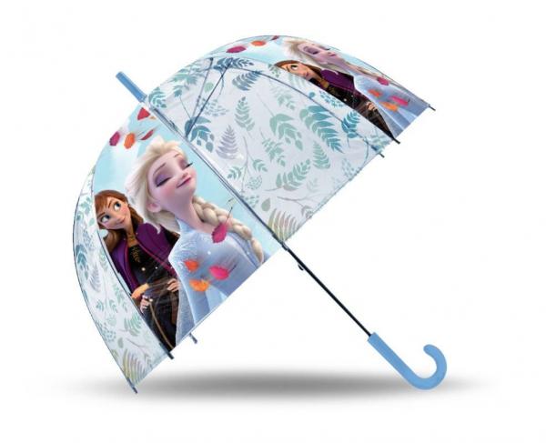 EUROSWAN Vystreľovací priehľadný dáždnik Ľadové Kráľovstvo  POE, 2 cm