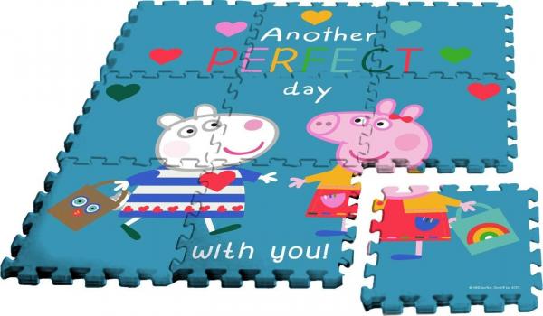 EUROSWAN Podlahové penové puzzle Peppa Pig  Eva, 9 dílků v tašce cm