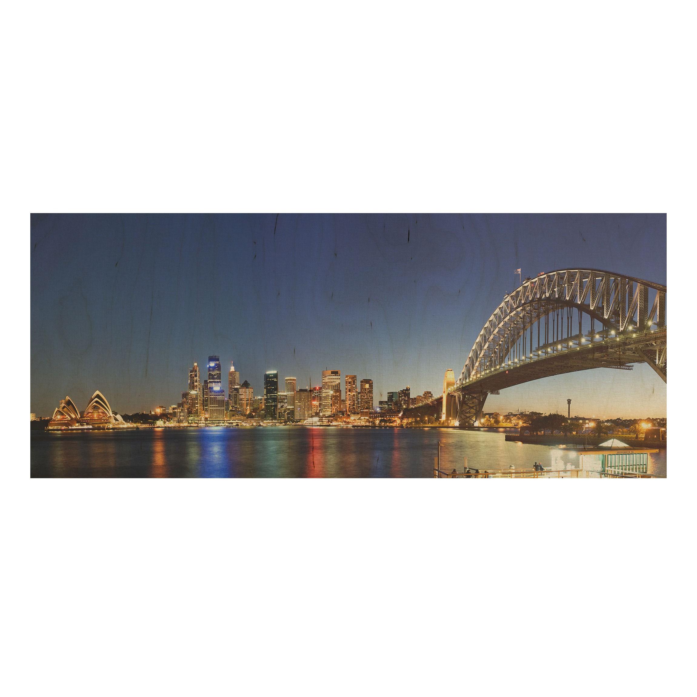 Drevenné obrazy Sydney v noci