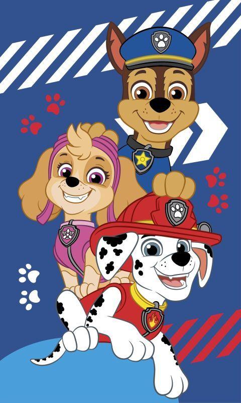 JERRY FABRICS Detský uterák Paw Patrol blue Bavlna - Froté, 50/30 cm