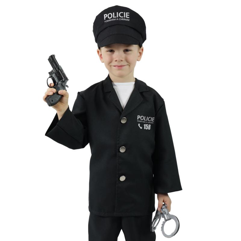 Detský kostým policajt s čiapkou s českou potlačou(S)