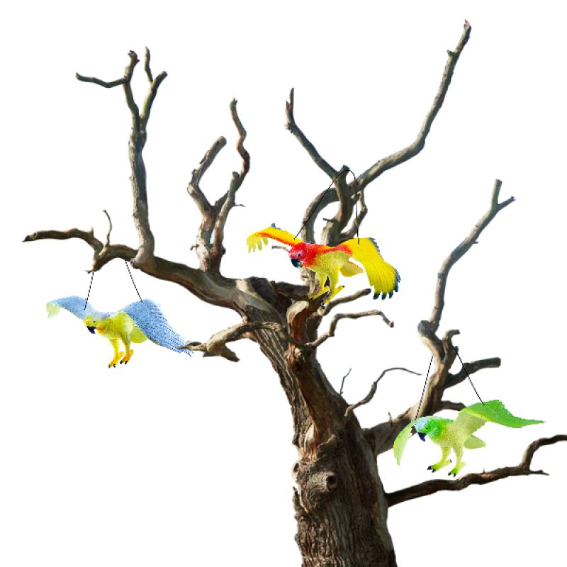 Papagáje so zvukom 4 druhy 12 x 30 cm