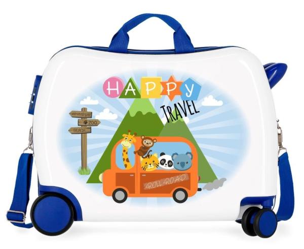 JOUMMABAGS Detský kufrík na kolieskach Roll Road Little Me Happy MAXI ABS plast, 50x38x20 cm, objem