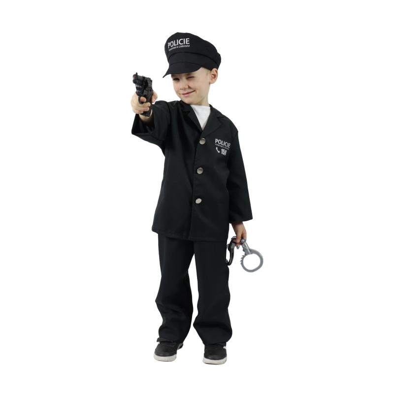 Detský kostým policajt s čiapkou s českou potlačou(S)
