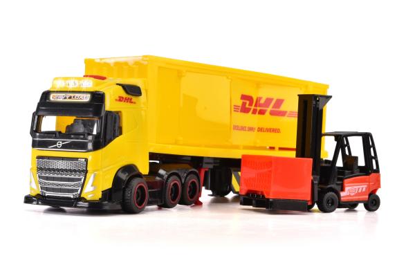 DHL Nákladné auto Volvo FH 16 s vysokozdvižným vozíkom 35 cm