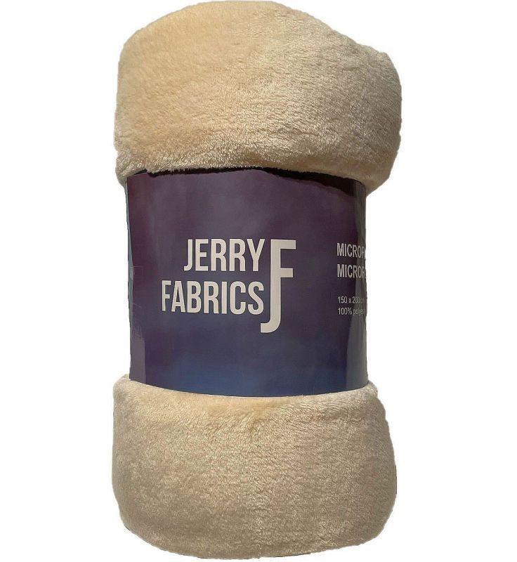 JERRY FABRICS Deka microflanel super soft Svetlo béžová  Polyester, 150/200 cm