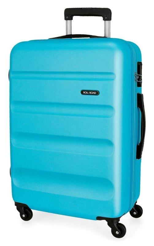 JOUMMABAGS Cestovný kufor ABS Roll Road Flex Light Blue ABS plast, 75 cm