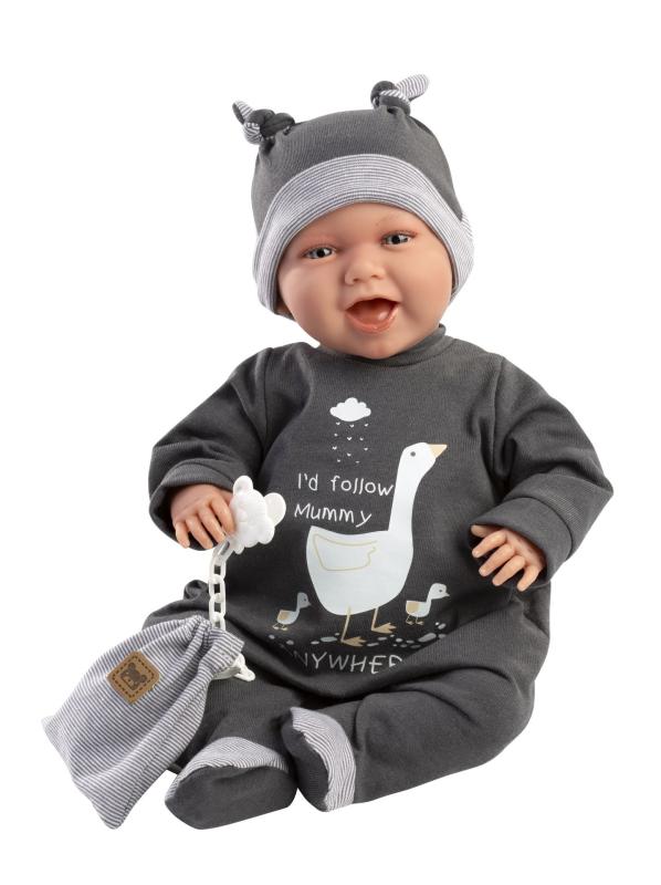Llorens 74107 NEW BORN - realistická bábika bábätko so zvukmi a mäkkým látkovým telom - 42 cm