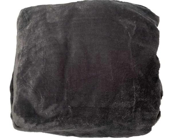 JERRY FABRICS Plachta mikroplyš tmavo sivá  Polyester, 90/200 cm