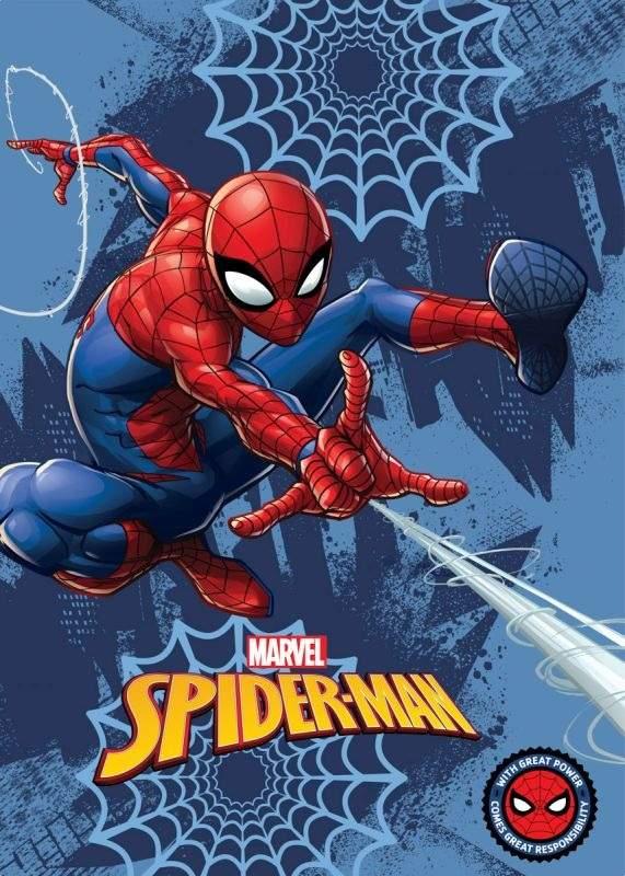 FARO Fleece deka Spiderman  Polyester, 100/140 cm