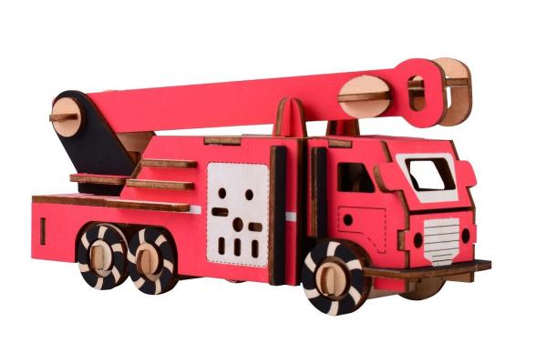 Woodcraft Drevené 3D puzzle Hasičské auto