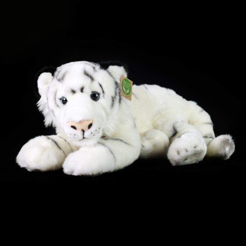 Plyšový tiger biely ležiaci 36 cm ECO-FRIENDLY