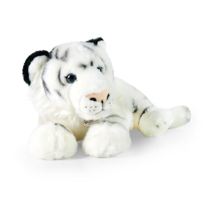 Plyšový tiger biely ležiaci 36 cm ECO-FRIENDLY