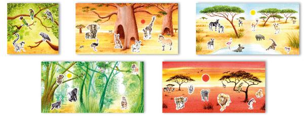 Album obrázkový Safari Hraj sa so samolepkami