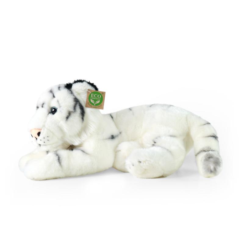 Plyšový tiger biely ležiaci 36 cm ECO-FRIENDLY