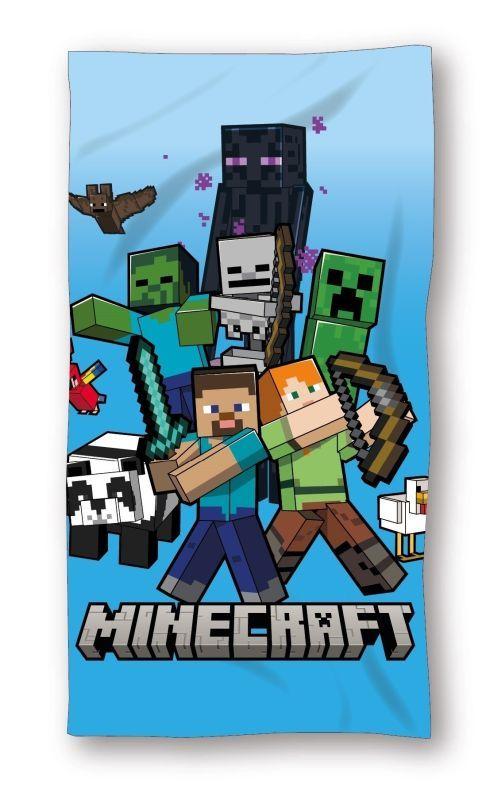 FARO Osuška Minecraft blue Bavlna - Froté, 70/140 cm