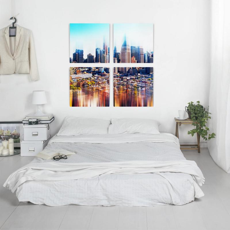 Štvordielny obraz Manhattan Skyline Urban Stretch