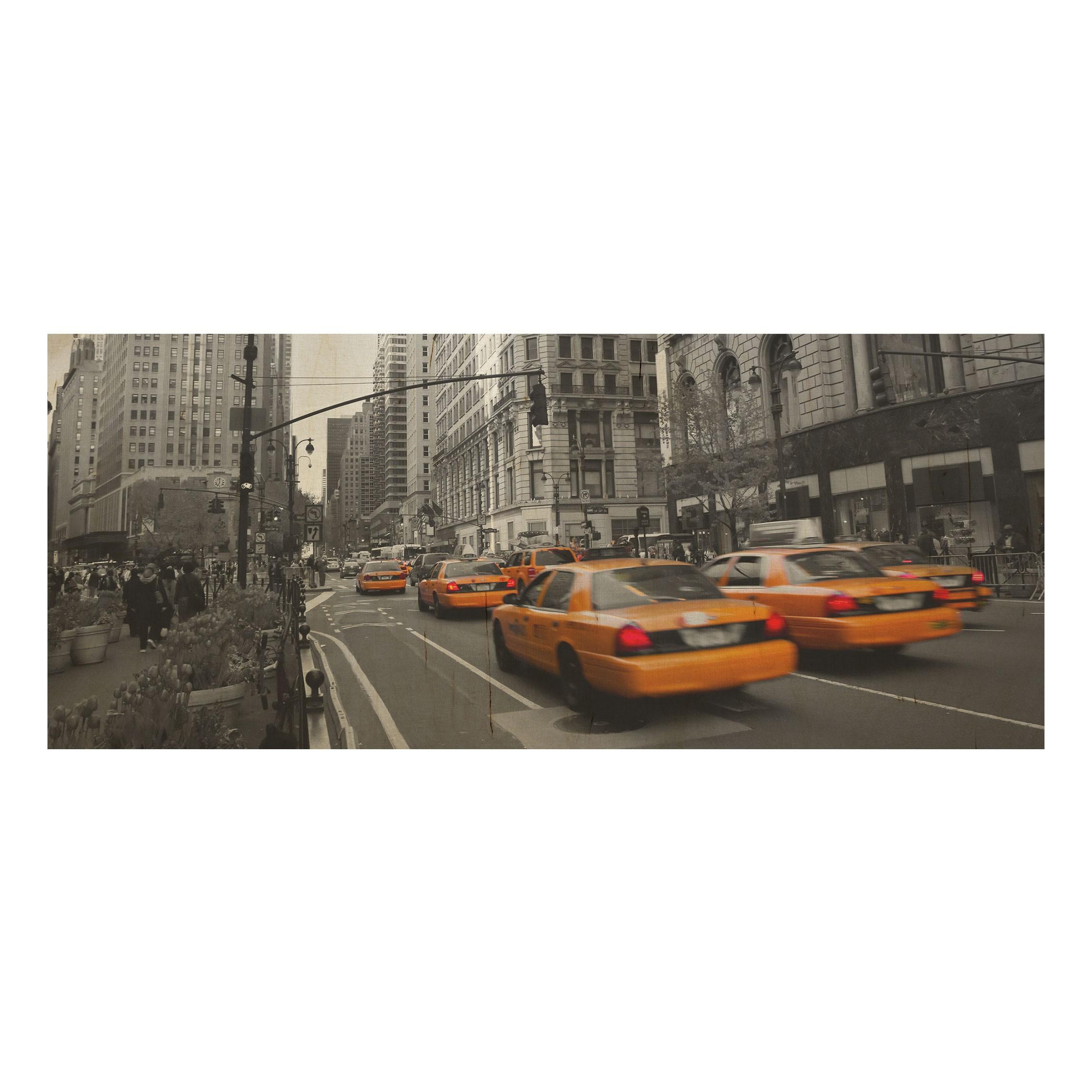 Drevenné obrazy Taxi v NY