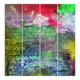 Súprava posuvnej záclony - Colourful - 4 panely