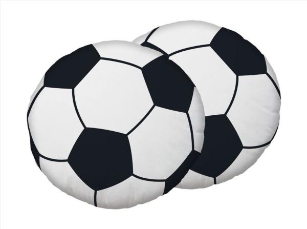 JERRY FABRICS Tvarovaný mikroplyšový vankúšik Futbal Polyester, 35 cm