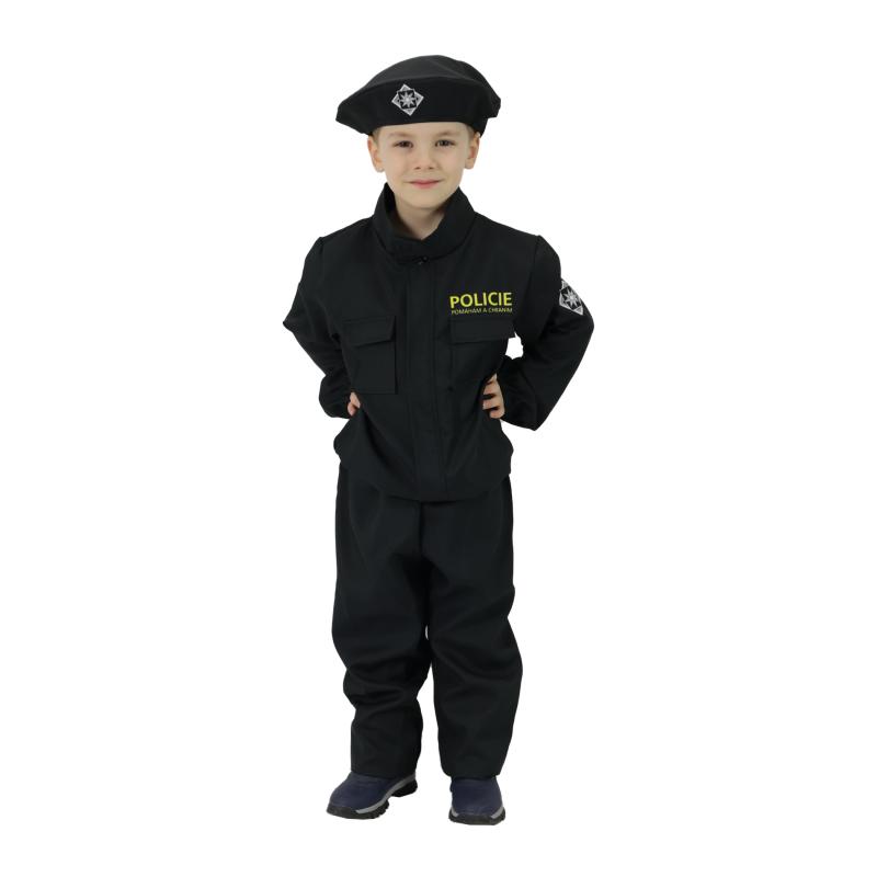 Detský kostým policajt s českou potlačou (S)