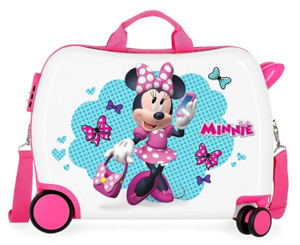 JOUMMABAGS Detský kufrík na kolieskach Minnie Good Mood MAXI ABS plast, 50x39x20 cm, objem 34 l