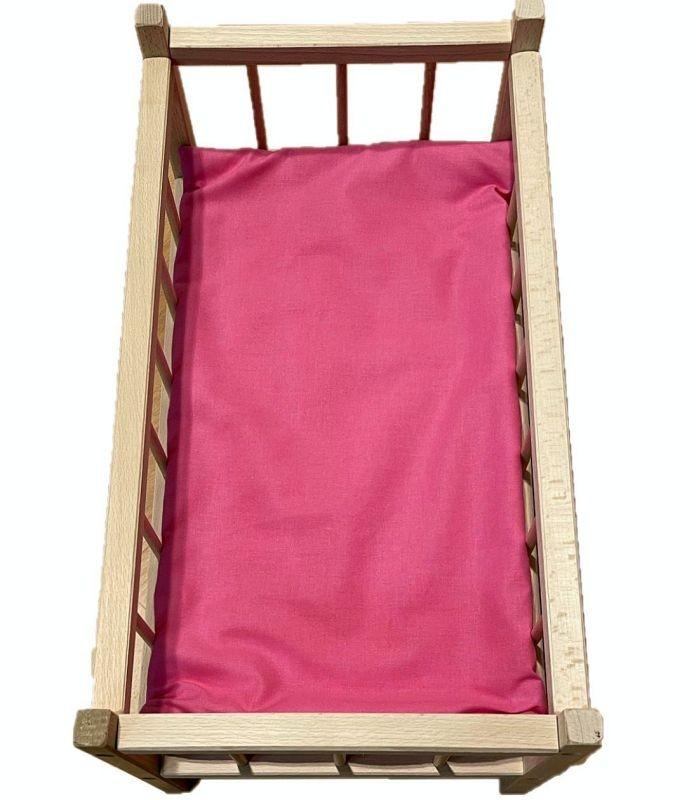 SDS Matrace do postieľky pre bábiky Ružová Bavlna, výplň: Polyester, 50/28 cm