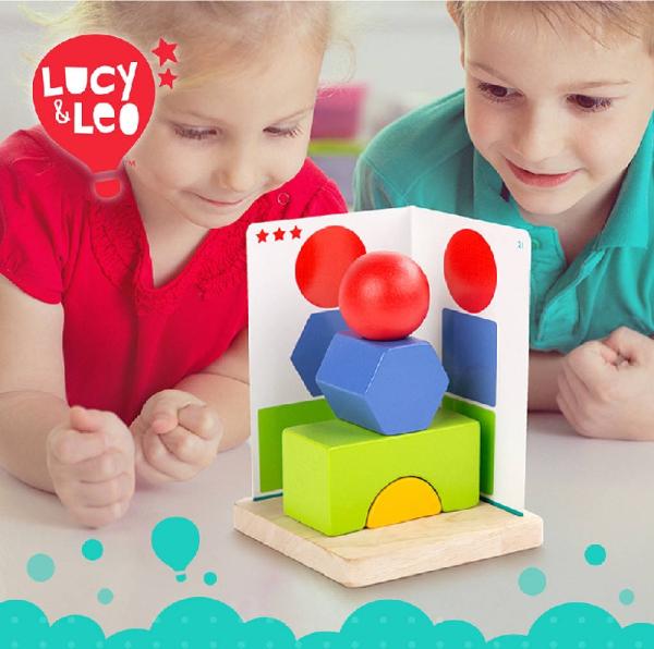 Lucy & Leo 293 Jednoduchá geometria - drevená hra