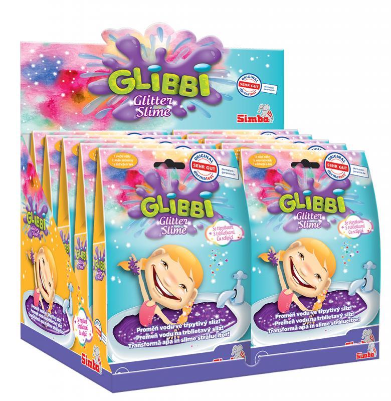 Sliz Glibbi Glitter Slime fialový trblietavý