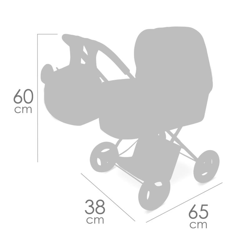 DeCuevas 85079 Skladací kočík pre bábiky s batôžkom KOALA 2024 - 60 cm