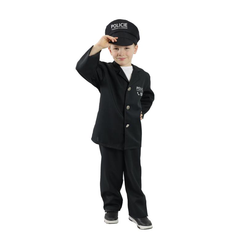 Detský kostým policajt s čiapkou s českou potlačou  (S)
